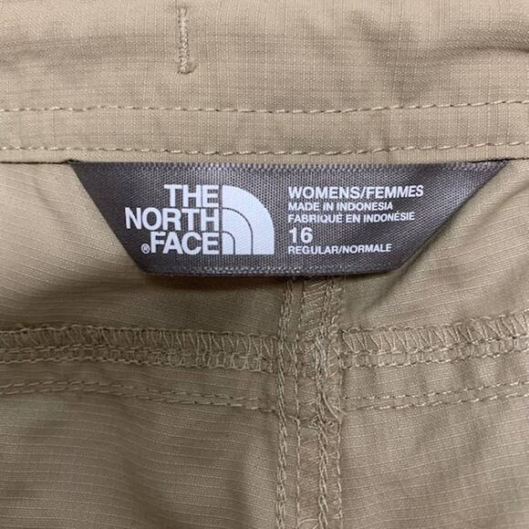 NORTH FACE Womens Convertible Roll Up Leg Khaki Hiking Outdoor Pants | 16 - Picture 4 of 6